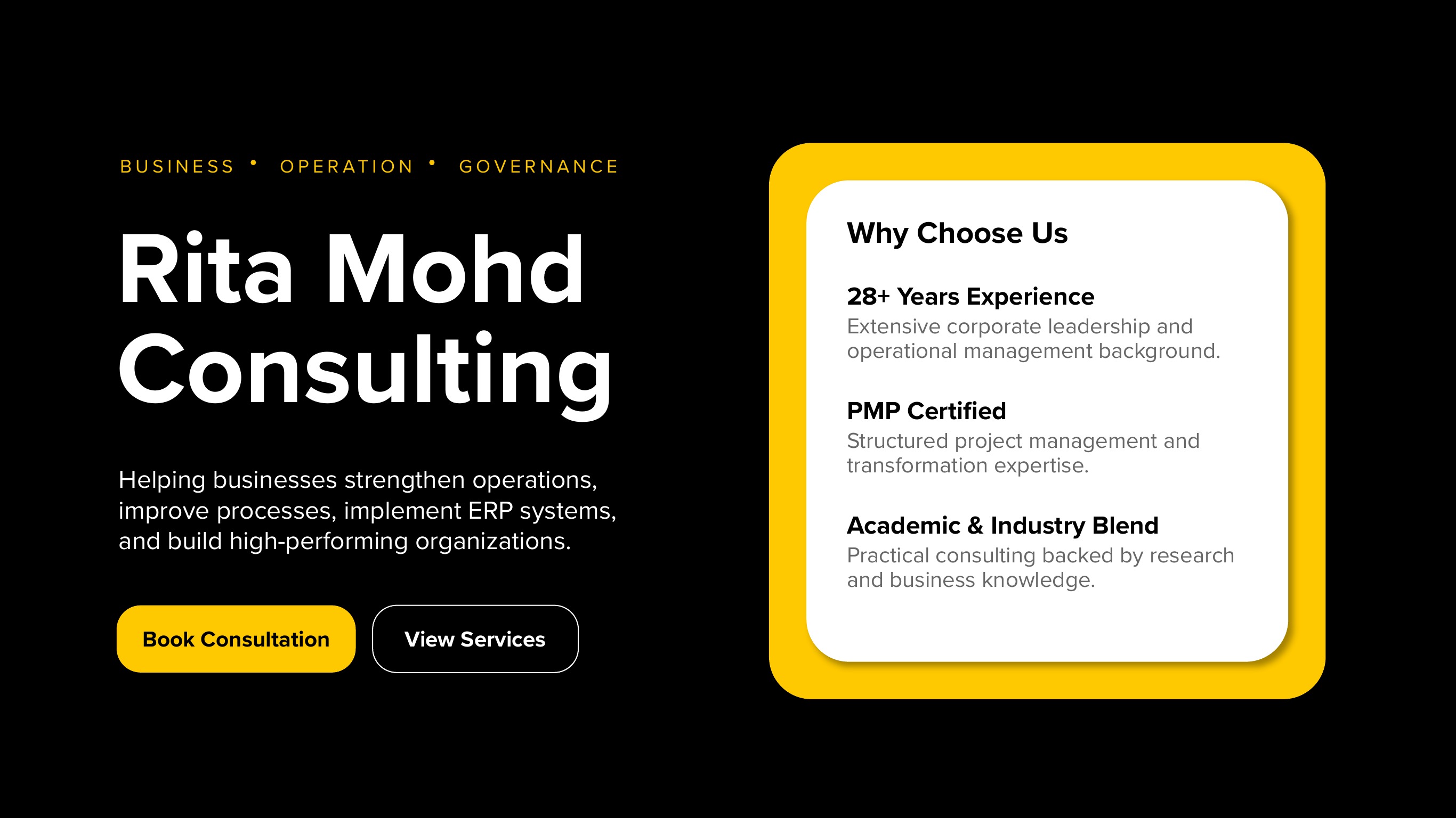 Rita Mohd Consultancy introduction